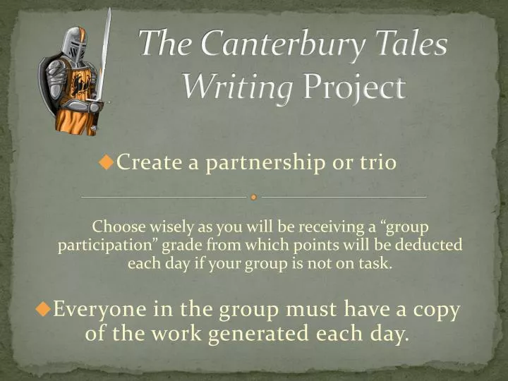 the canterbury tales writing project