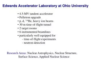 Edwards Accelerator Laboratory at Ohio University