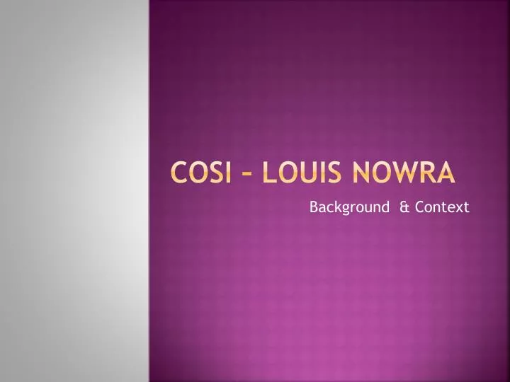 cosi louis nowra