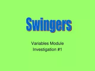 Variables Module Investigation #1