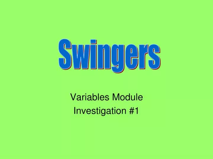 variables module investigation 1