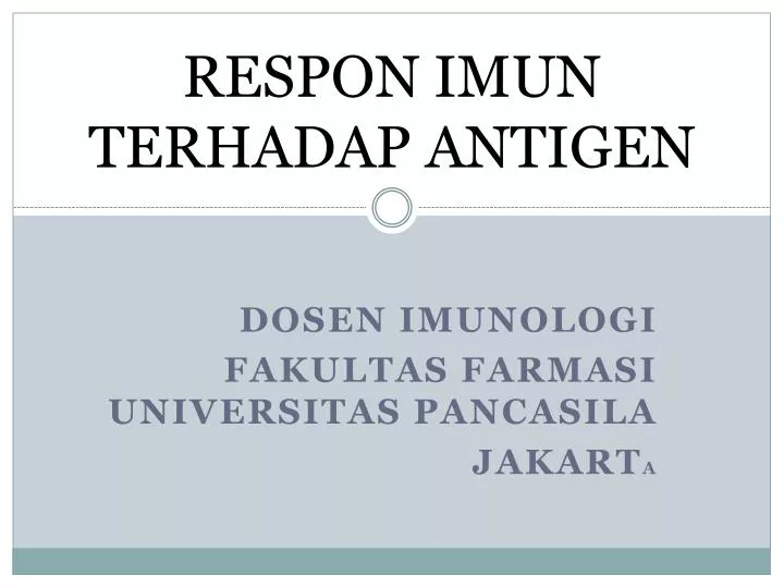 respon imun terhadap antigen