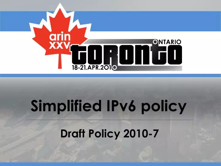 simplified ipv6 policy