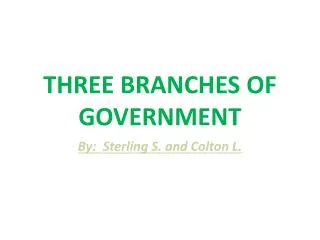 three branches of government