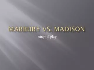 Marbury vs . madison