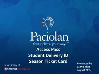Access Pass Student Delivery ID Season Ticket Card