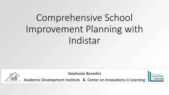 comprehensive school improvement planning with indistar