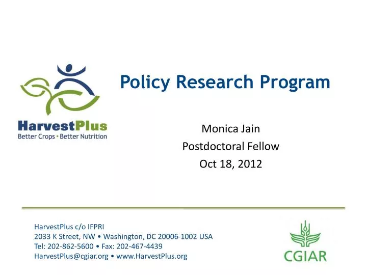 policy research program