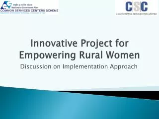 Innovative Project for Empowering Rural Women