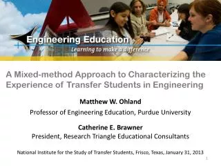 A Mixed-method Approach to Characterizing the Experience of Transfer Students in Engineering