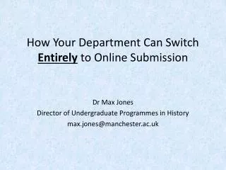 How Your Department Can Switch Entirely to Online Submission