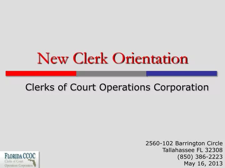 new clerk orientation
