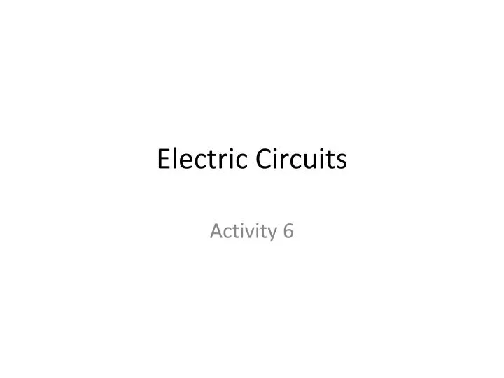 electric circuits