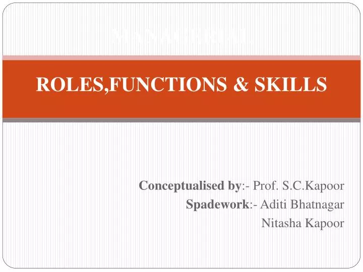 managerial roles functions skills