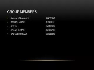 Group members
