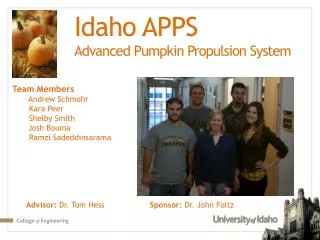 Idaho APPS Advanced Pumpkin Propulsion System