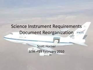 Science Instrument Requirements Document Reorganization