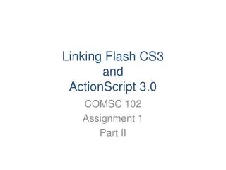 Linking Flash CS3 and ActionScript 3.0