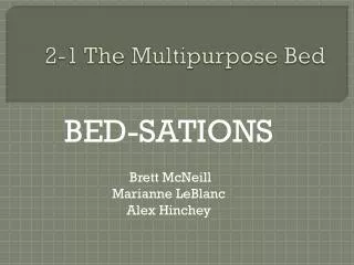 2-1 The Multipurpose Bed
