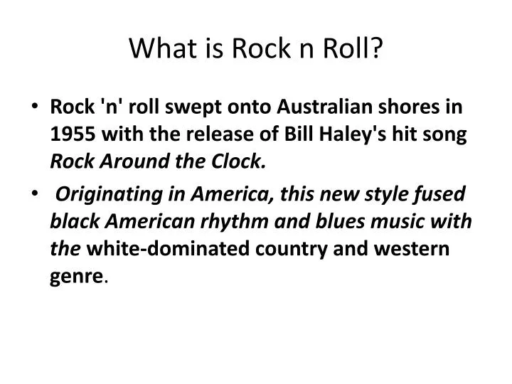 what is rock n roll