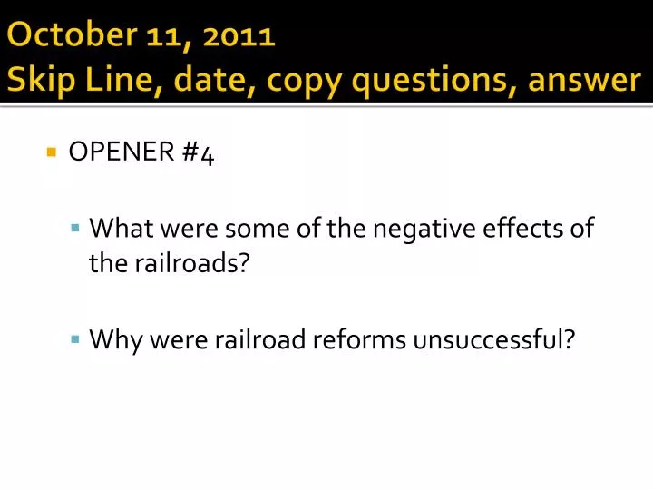 october 11 2011 skip line date copy questions answer