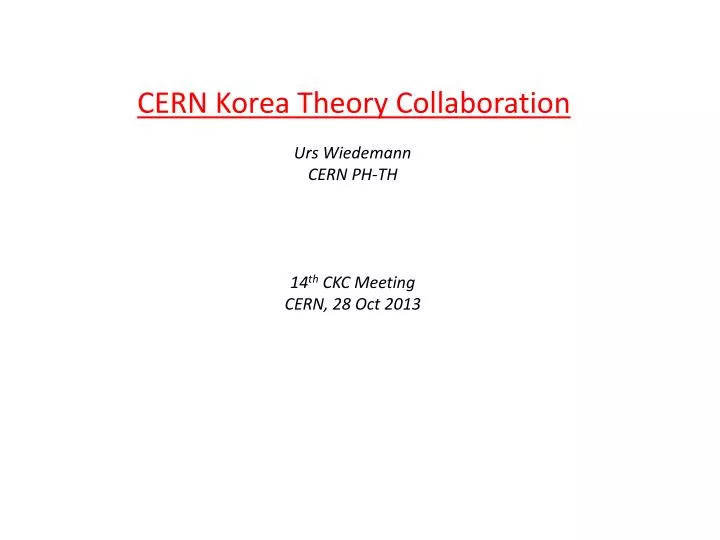 cern korea theory collaboration