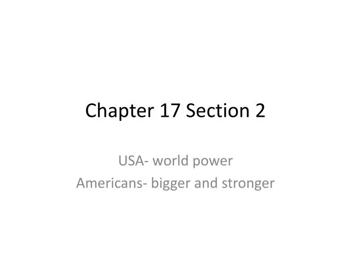 chapter 17 section 2