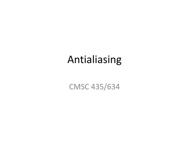 antialiasing