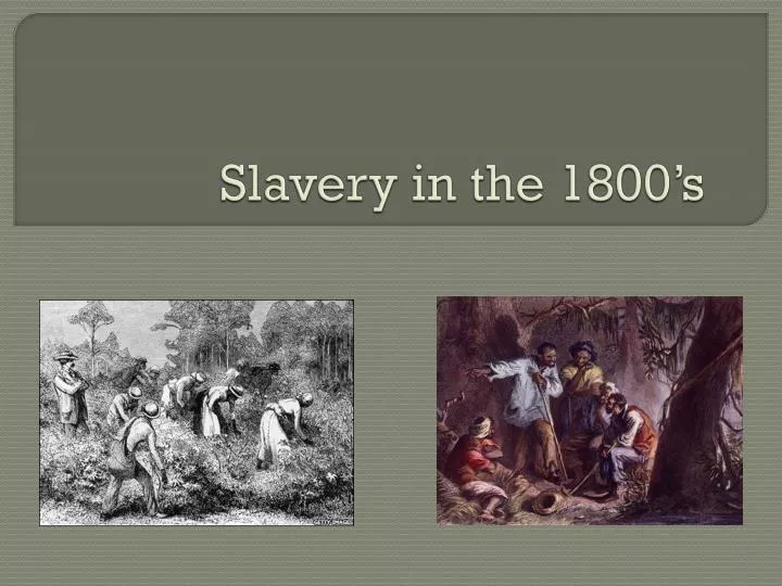 slavery in the 1800 s