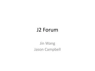 J2 Forum