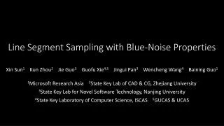 Line Segment Sampling with Blue-Noise Properties