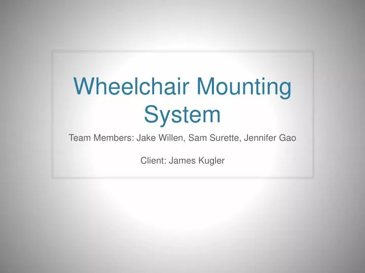 wheelchair mounting system