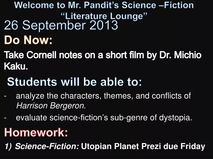 welcome to mr pandit s science fiction literature lounge