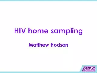 HIV home sampling
