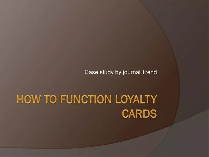 case study by journal trend