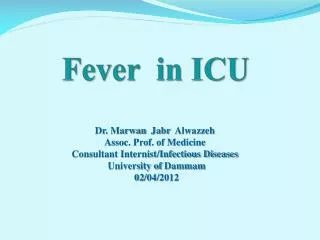 Fever in ICU