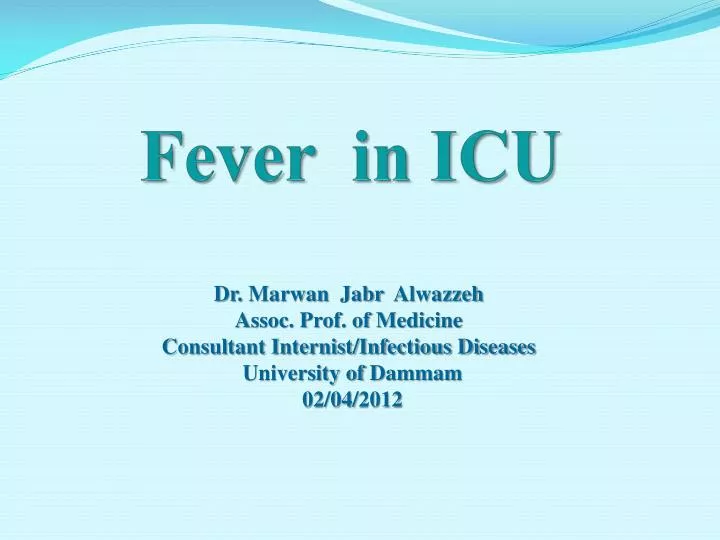 fever in icu