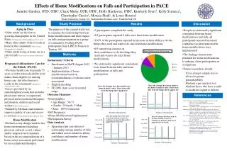 Effects of Home Modifications on Falls and Participation in PACE