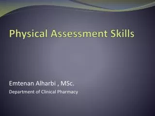 Physical Assessment Skills