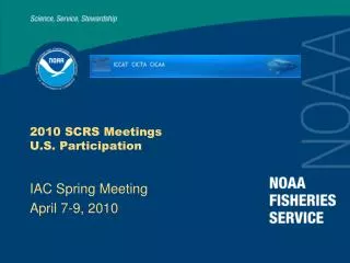 2010 SCRS Meetings U.S. Participation