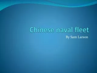 chinese naval fleet