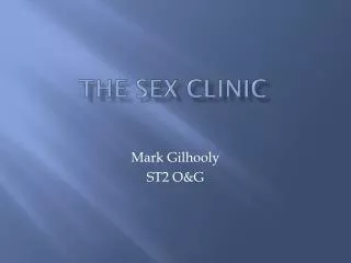 The sex clinic