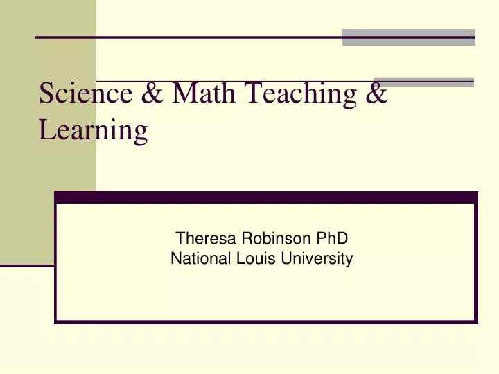 science math teaching learning