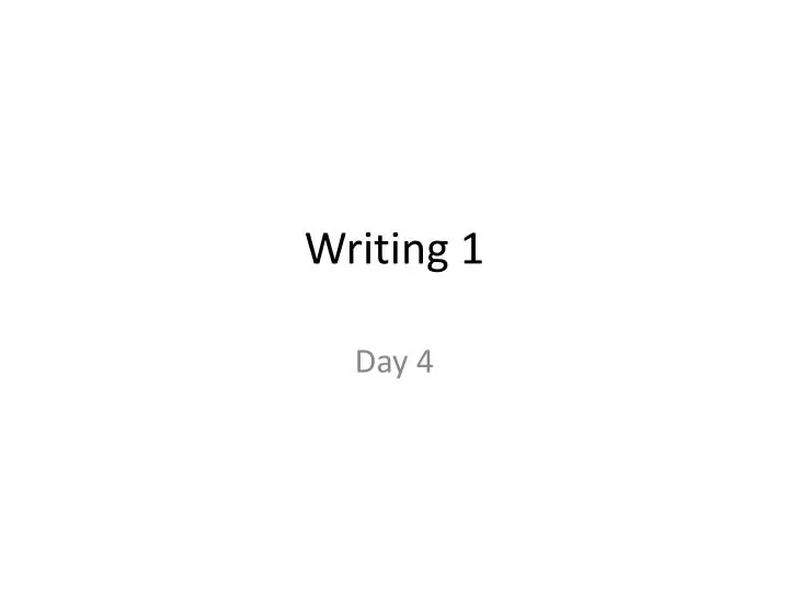 writing 1