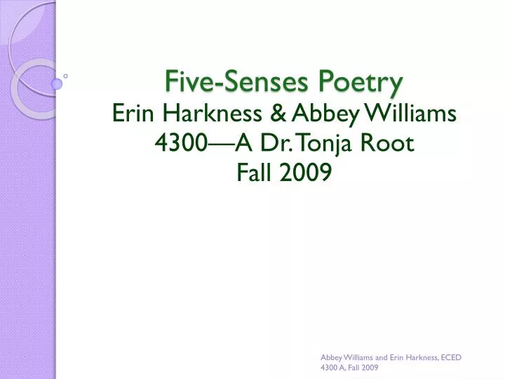 five senses poetry