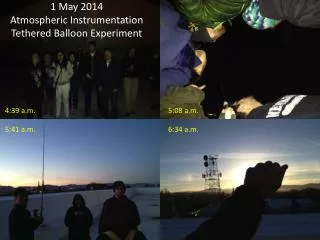 1 May 2014 Atmospheric Instrumentation Tethered Balloon Experiment