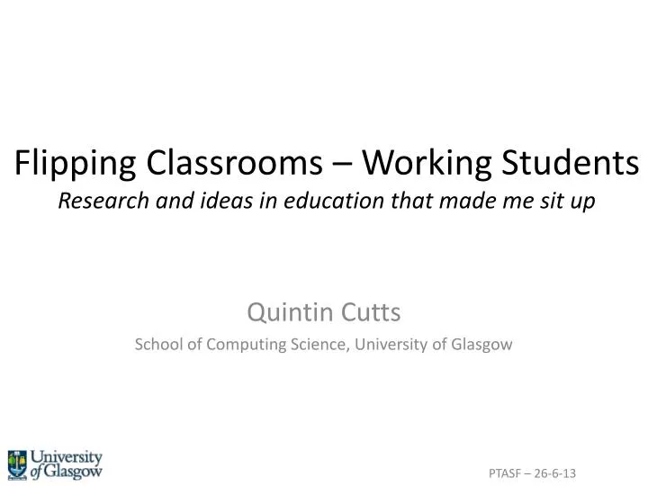 flipping classrooms working students research and ideas in education that made me sit up