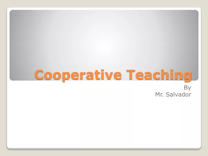 cooperative teaching