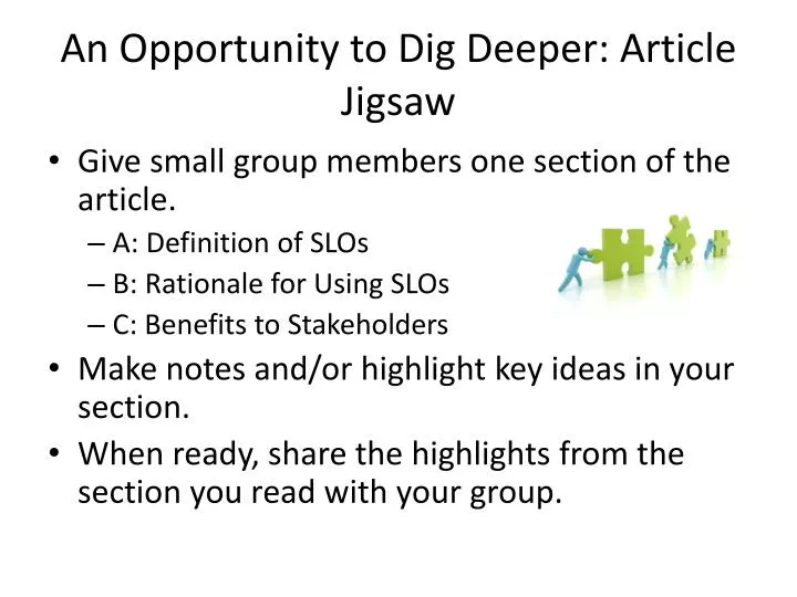 an opportunity to dig deeper article jigsaw