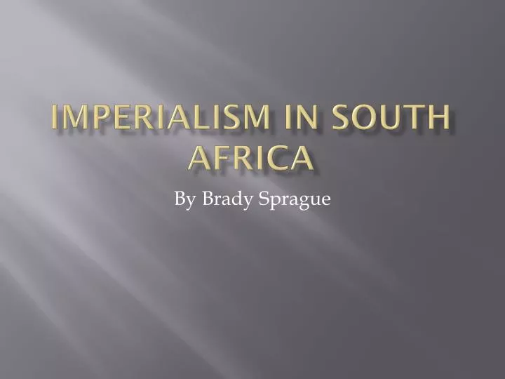 imperialism in south africa